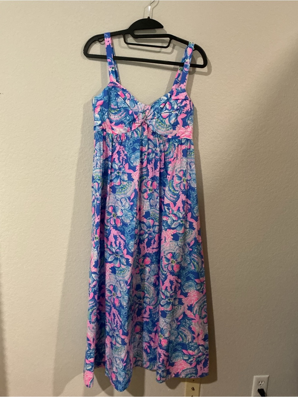 Lilly Pulitzer Blue & Pink Floral Maxi Dress